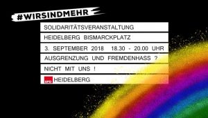 Wir sind mehr - Heidelberg - Solidarität mit Chemnitz @ pin 	 Bismarckplatz, 69115 Heidelberg, Deutschland | Heidelberg | Baden-Württemberg | Deutschland