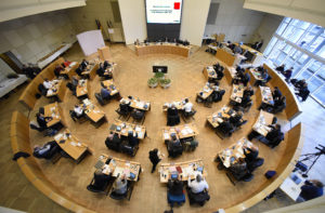 Gemeinderat Mannheim während einer Sitzung Im Stadthaus N1