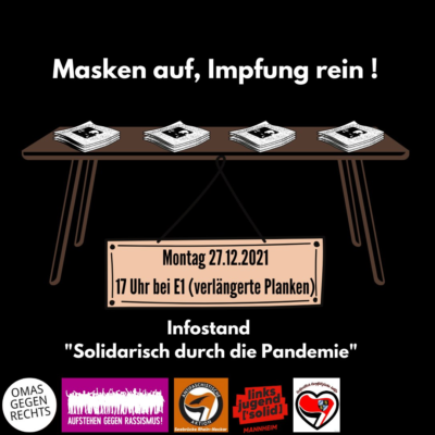 Infostand "Masken auf, Impfung rein" @ Verlängerte Planken, E1 | Mannheim | Baden-Württemberg | Deutschland