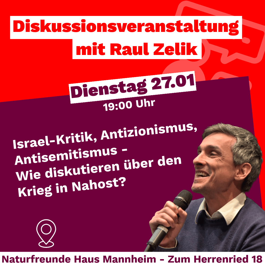Diskussionsveranstaltung mit Raul Zelik: Wie diskutieren über den Krieg in Nahost?