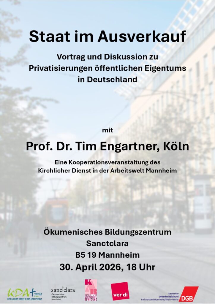 Mannheimer Zukunftsgespräche: Staat im Ausverkauf